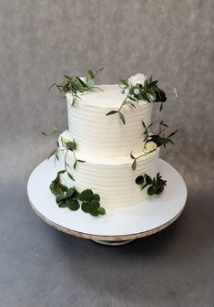 «Торт свадебный с цветочным оформле»