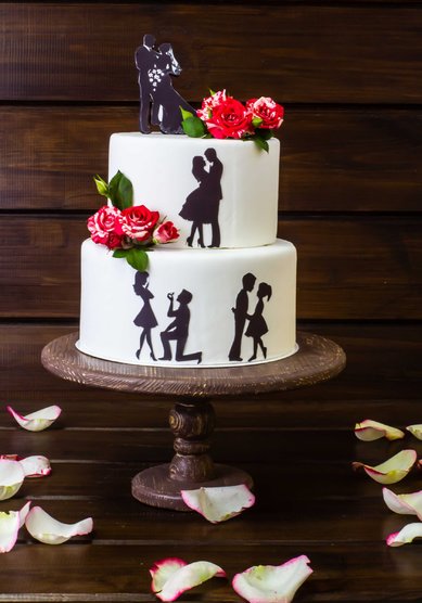 Торт на свадьбу Торт История ваших отношений (к128809) - Компания кондитерская Глазурь...