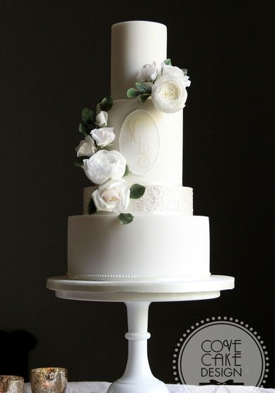 Свадебный торт Торт Ваши инициалы (к128824) - Компания кондитерская Глазурь