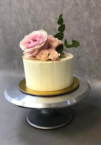 Торт на свадьбу Торт свадебный с цветочным оформлен (к128839) - Компания кондитерская Глазурь...