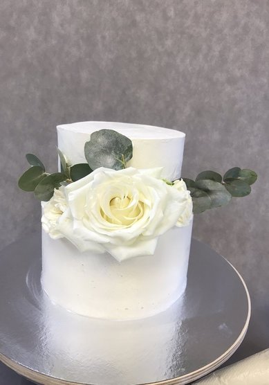 Свадебный торт Торт свадебный с цветочным оформлен (к128842) - Компания кондитерская Глазурь...