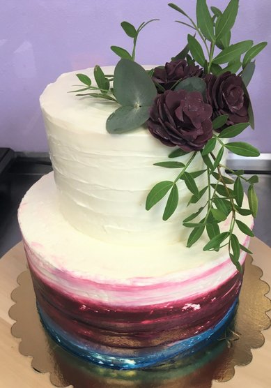 Свадебный торт Торт с мастичными цветами - Закат (к128846) - Компания кондитерская Глазурь...