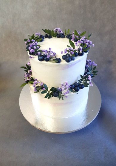 Торт на свадьбу Торт свадебный с ягодным оформлени (к128863) - Компания кондитерская Глазурь...