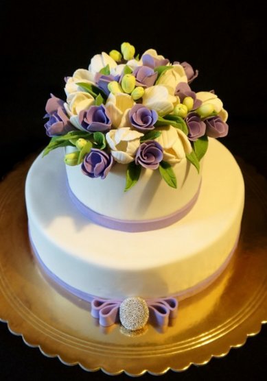 Свадебный торт Букет невесты,Тюльпаны и фрезии (C48326) - Эксклюзивные торты на заказ Creative Tort Людмилы Zайцевой...