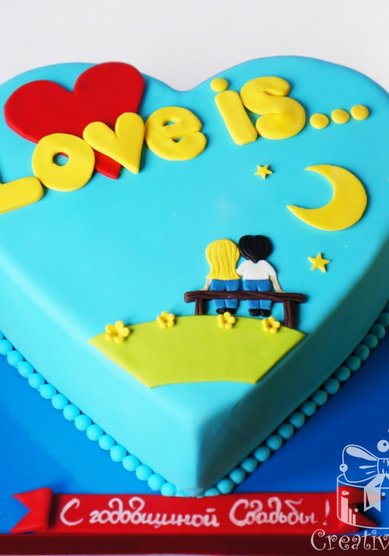 Свадебный торт торт сердце на годовщину (C73274) - Эксклюзивные торты на заказ Creative Tort Людмилы Zайцевой...