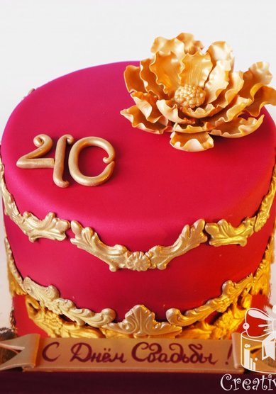 Торт на свадьбу торт на рубиновую сваьбу (C73275) - Эксклюзивные торты на заказ Creative Tort Людмилы Zайцевой...