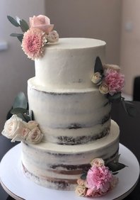  «Торт свадебный с цветочным оформле» (к128835)