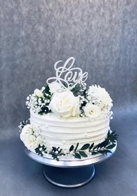  «Торт свадебный с цветочным оформлен» (к128836)