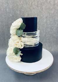  «Торт свадебный с цветочным оформлен» (к128838)