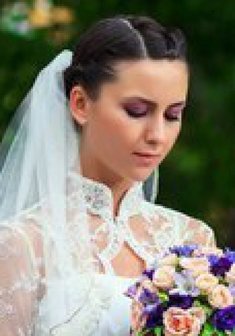 Cвадебная прическа А14587 с собранными волосами