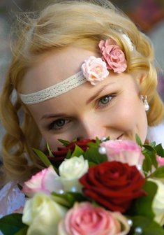 Cвадебная прическа Свадебный макияж (Н14629) в греческом стиле