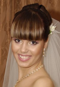 Cвадебная прическа Ю14730 с собранными волосами