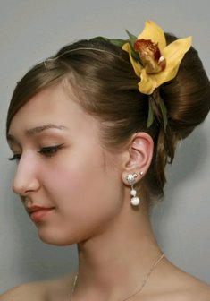 Cвадебная прическа А14807 с собранными волосами