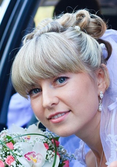 Прическа на свадьбу Свадебный макияж (Н14630) - Стилист-визажист Нина Соловьева