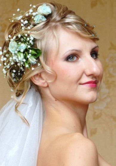 Прическа на свадьбу А14818 - Стилист-визажист Анастасия Барковская