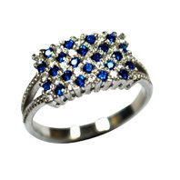 Помолвочное кольцо С3499 из белого золота, гладкое