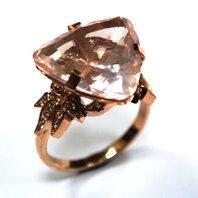 Помолвочное кольцо С3500 из красного золота, гладкое