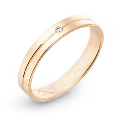 Обручальное кольцо R01-WED-00008-М9243 - Ювелирный бренд Московский ювелирный завод в Перми...