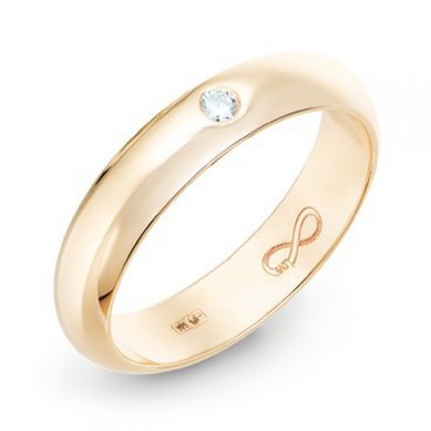 Обручальное кольцо R01-WED-00015-М9245 - Ювелирный бренд Московский ювелирный завод в Перми...