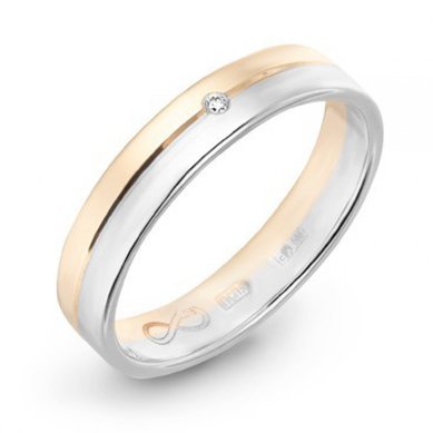 Обручальное кольцо R01-WED-00024-М9254 - Ювелирный бренд Московский ювелирный завод в Перми...