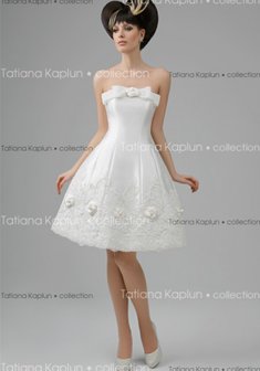 Свадебное платье Арабель-К29884. А-силуэт, короткое без шлейфа.