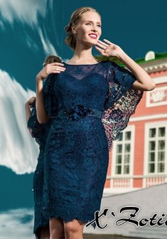 Вечернее платье К29934. С прямой юбкой, короткое без шлейфа.