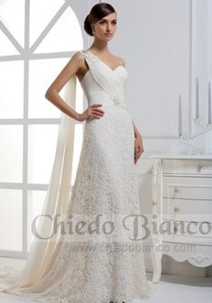 Свадебное платье 2012-ROMANTIC-15-H29988. С прямой юбкой, длинное со шлейфом.