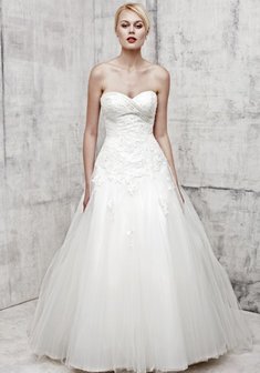 Свадебное платье 2355-М30137. С пышной юбкой, длинное без шлейфа.