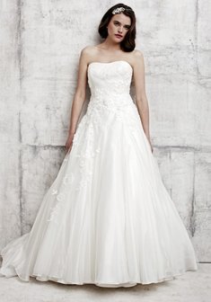 Свадебное платье 2358-М30139. А-силуэт, длинное со шлейфом.