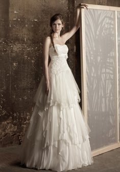 Свадебное платье 5352-М30154. А-силуэт, длинное без шлейфа.