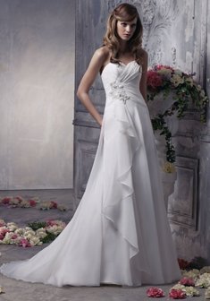 Свадебное платье 5304-М30166. А-силуэт, длинное со шлейфом.