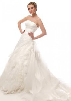 Свадебное платье BL-808-В30282. А-силуэт, длинное со шлейфом.