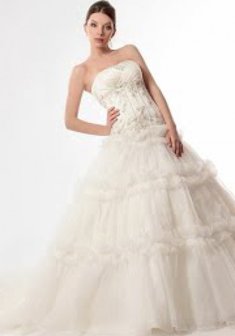 Свадебное платье BL-588-В30286. С пышной юбкой, длинное со шлейфом.