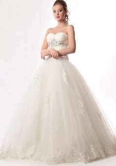 Свадебное платье К30357. С пышной юбкой, длинное без шлейфа.