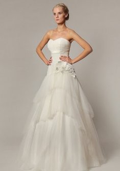 Свадебное платье К30358. А-силуэт, длинное без шлейфа.