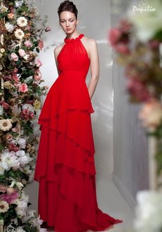 Вечернее платье К30399. С прямой юбкой, длинное со шлейфом.