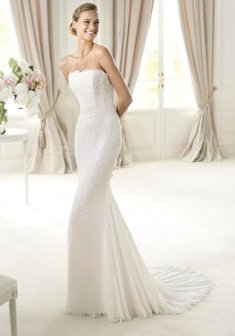 Свадебное платье URBE-L30440. Силуэт Русалка (Рыбка), длинное со шлейфом.