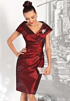 Вечернее платье KP0116B-I30724. С прямой юбкой, короткое без шлейфа.