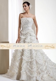 Свадебное платье K05128-1X-A30787. С пышной юбкой, длинное со шлейфом.