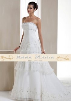 Свадебное платье K05137-1X-A30792. А-силуэт, длинное со шлейфом.