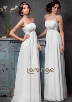 Свадебное платье Лирика-L40465. В греческом стиле, длинное без шлейфа.