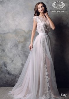 Свадебное платье Esty-А64549. А-силуэт, длинное без шлейфа.