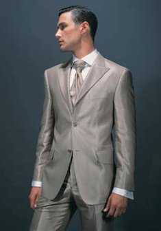 Свадебный мужской костюм A1519. Классический однобортный.