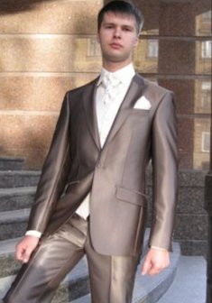 Свадебный мужской костюм +1529. Классический однобортный.